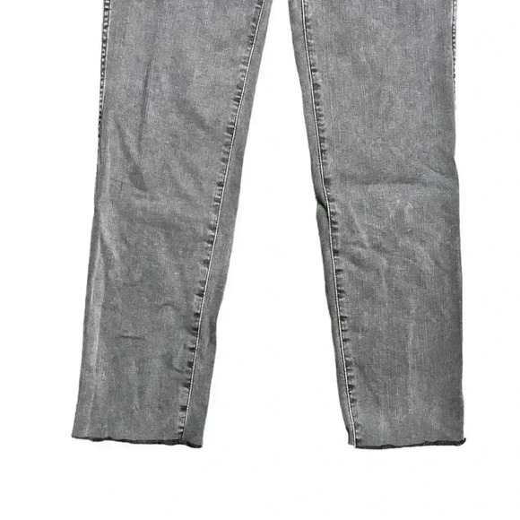 Madewell Stovepipe Jeans Womens Size 27 Gray Raw Hem Stretchy - Picture 3 of 7